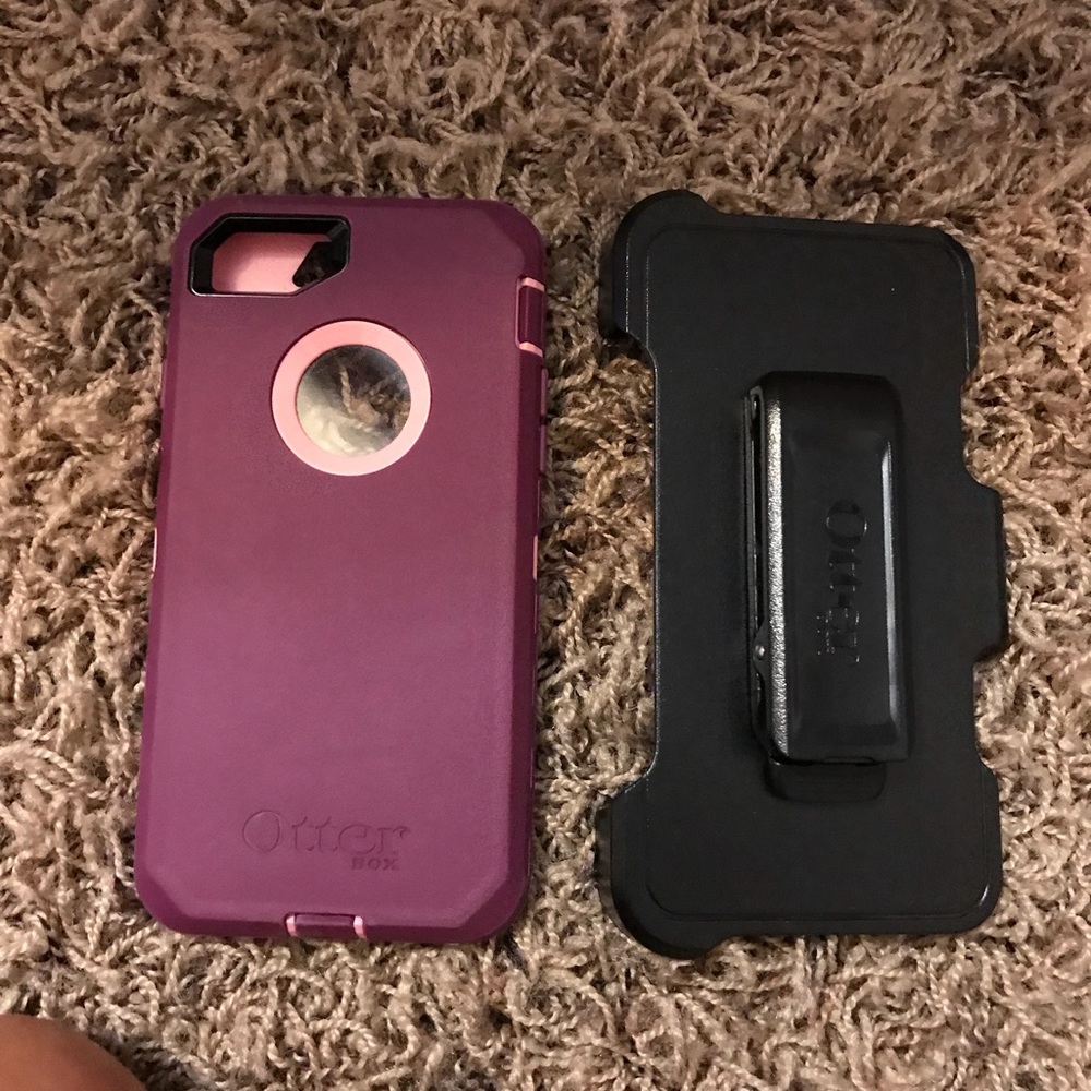 iPhone 6/7/8 Purple&Pink case with belt attachment